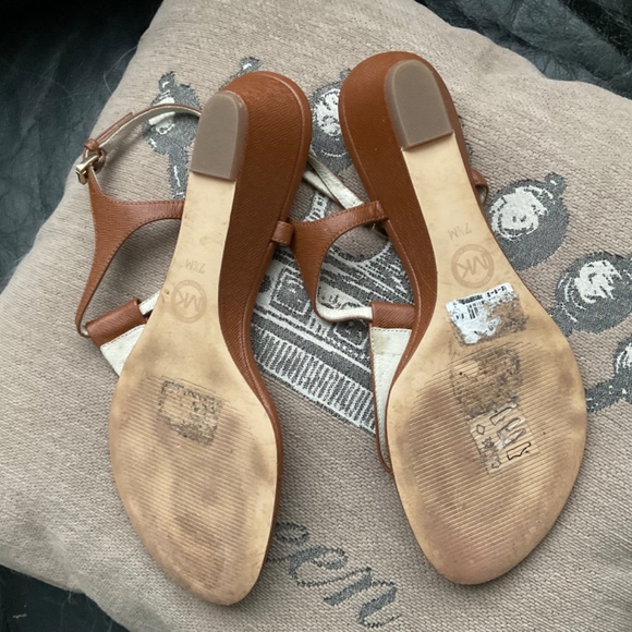 Michael Kors Authentic Leather Sandals - Picture 3 of 5